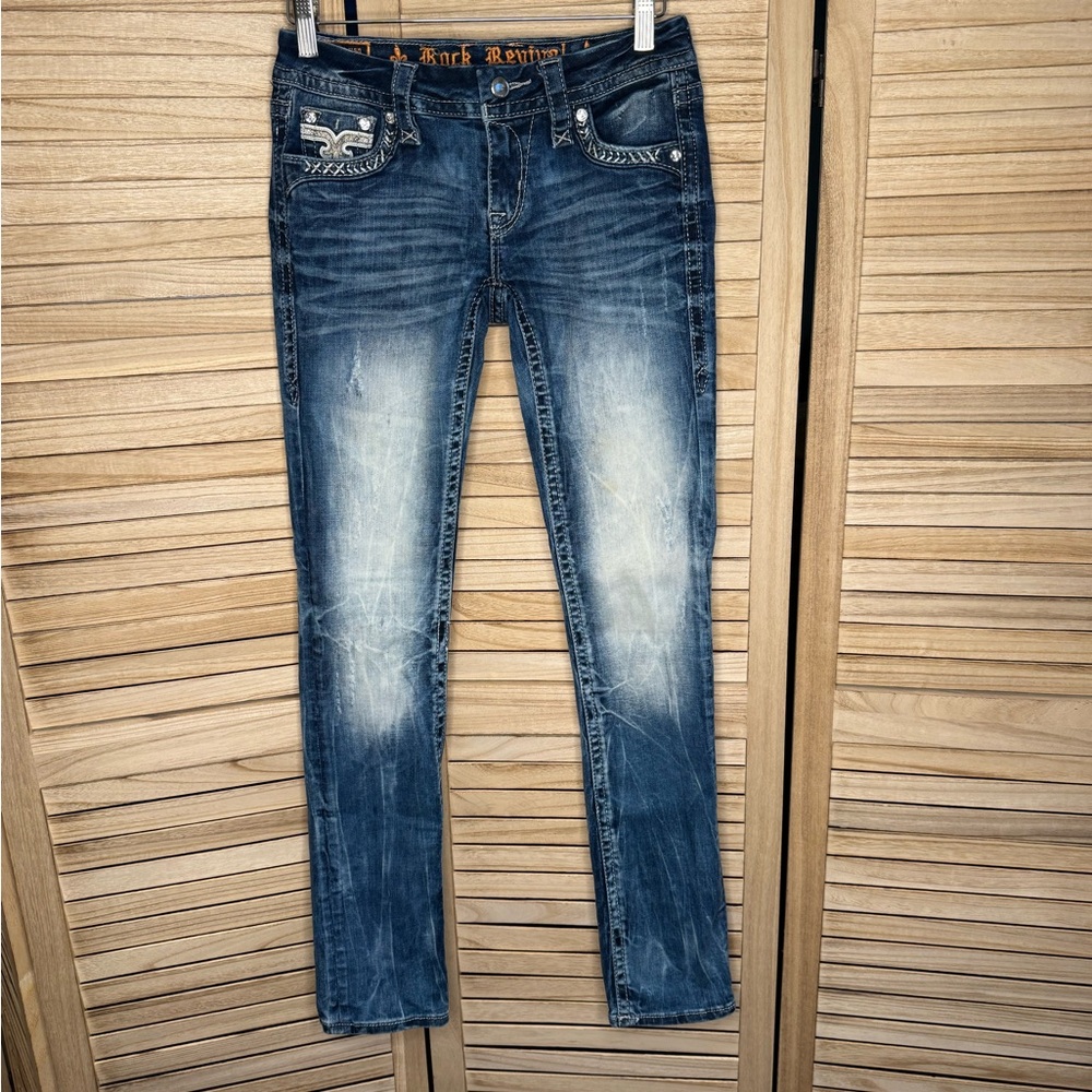 Rock Revival Blue Skinny Jeans for Women